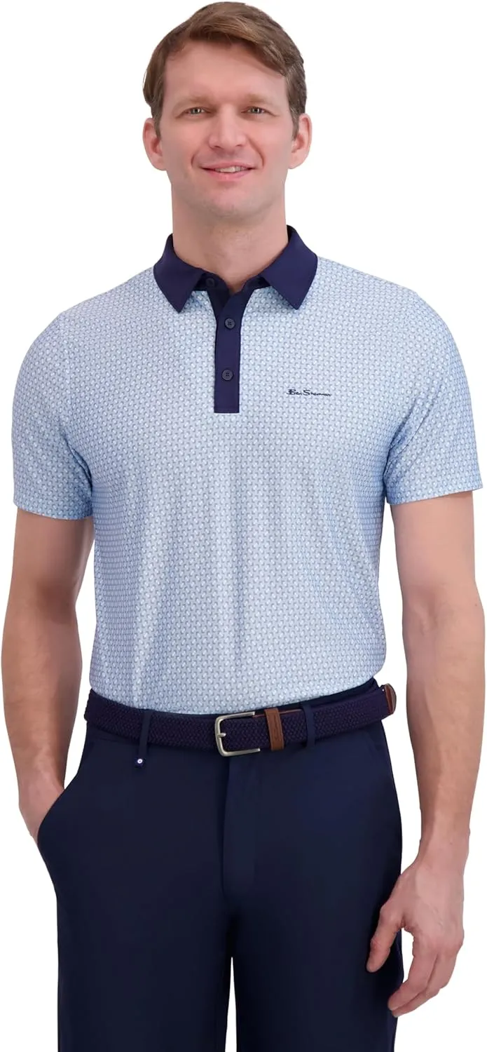 Ben Sherman Men's Performance Luxury Golf Polo Shirt Stretch & Buttery Soft Fabric, Athletic Fit