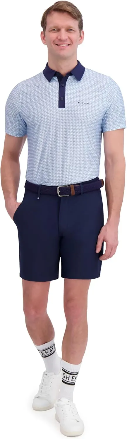 Ben Sherman Men's Performance Luxury Golf Polo Shirt Stretch & Buttery Soft Fabric, Athletic Fit