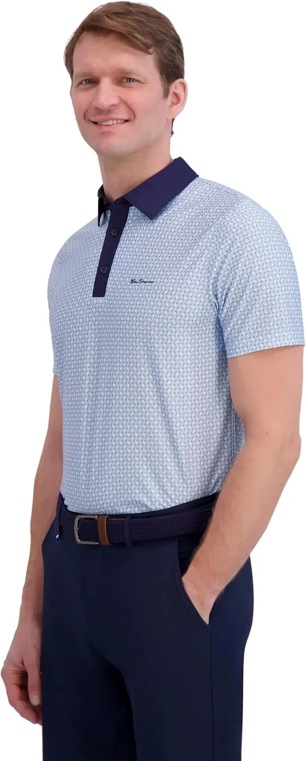 Ben Sherman Men's Performance Luxury Golf Polo Shirt Stretch & Buttery Soft Fabric, Athletic Fit