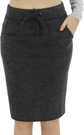 BENANCY Women's High Waist Stretch Pencil Skirt with Pockets