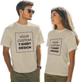 Custom Personalized Cotton T Shirt with Text Image Logo for Men Women Unisex Add Front Back Design Adult Gift T-Shirt