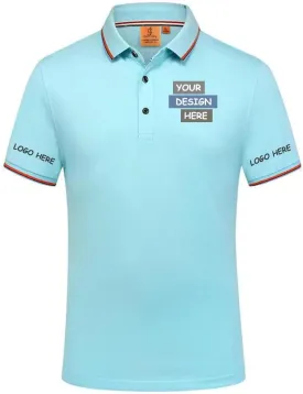 Custom Polo Shirts Design Your Own Personalized Golf Shirt with Logo/Text/Image for Men/Women