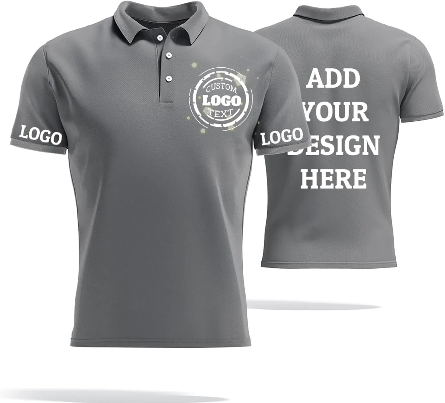 Custom Polo Shirts for Men Women Customized Design Your Own Text Logo Photo Name Dry Fit Golf Shirt