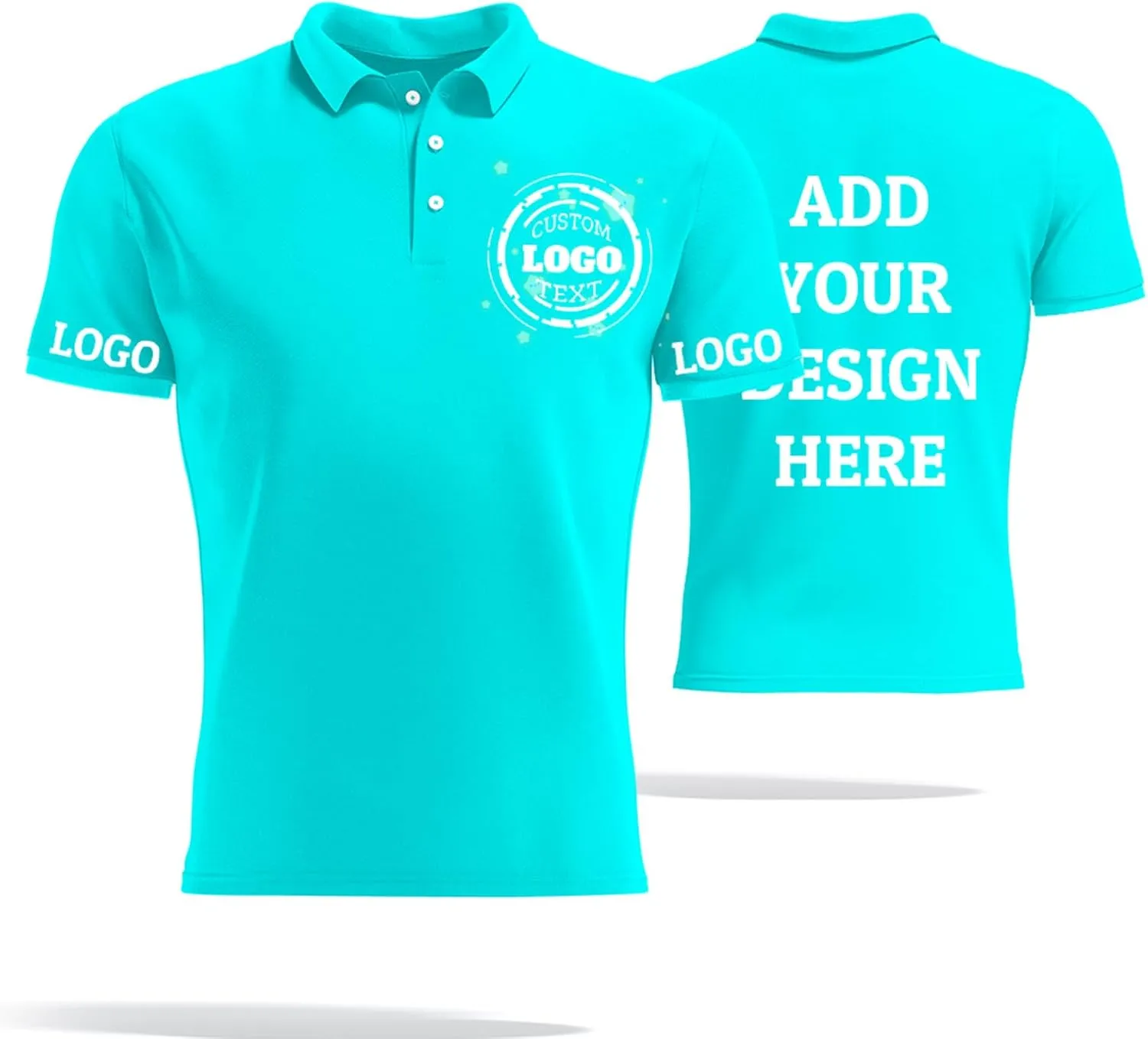 Custom Polo Shirts for Men Women Customized Design Your Own Text Logo Photo Name Dry Fit Golf Shirt