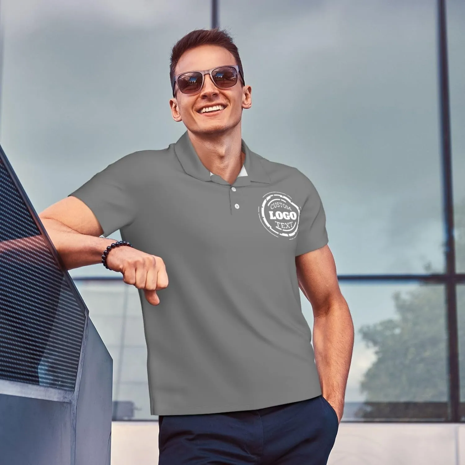 Custom Polo Shirts for Men Women Customized Design Your Own Text Logo Photo Name Dry Fit Golf Shirt