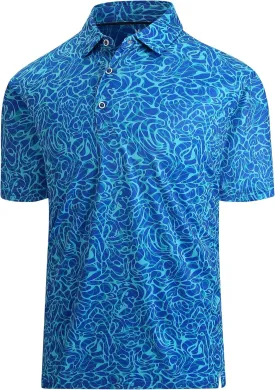 Damipow Premium Golf Shirts for Men Dry Fit Performance Polo Short Sleeve Collared Shirt