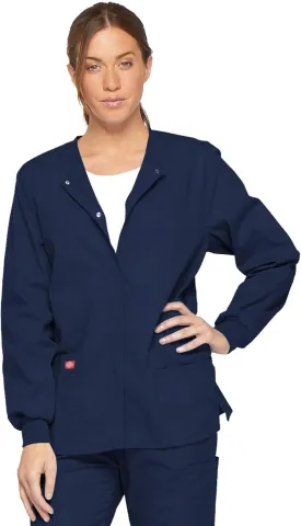 Dickies EDS Signature Scrubs for Women, Snap Front Scrub Jacket in Soft Brushed Poplin 86306 Dickies EDS Signature Scrubs for Women, Snap Front Scrub Jacket in Soft Brushed Poplin 86306
