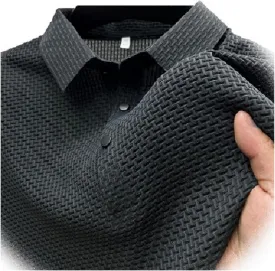 Elavure - The Prestigio Polo Shirt, Men's Short Sleeve Solid Stretch Cotton Pique Polo Shirt Quick Dry Casual Workout