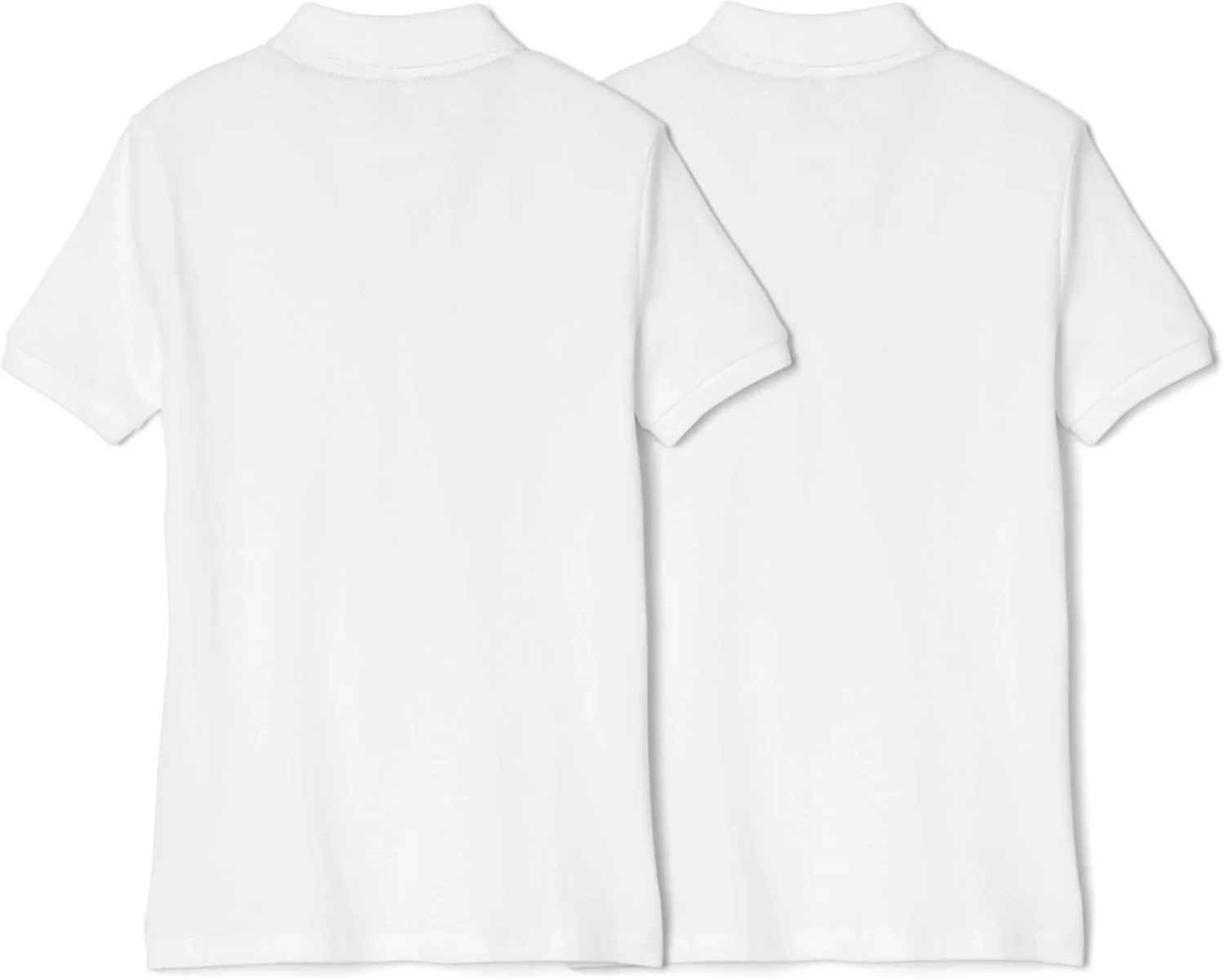 French Toast Girls' Short Sleeve Stretch Pique Polo-2 Pack