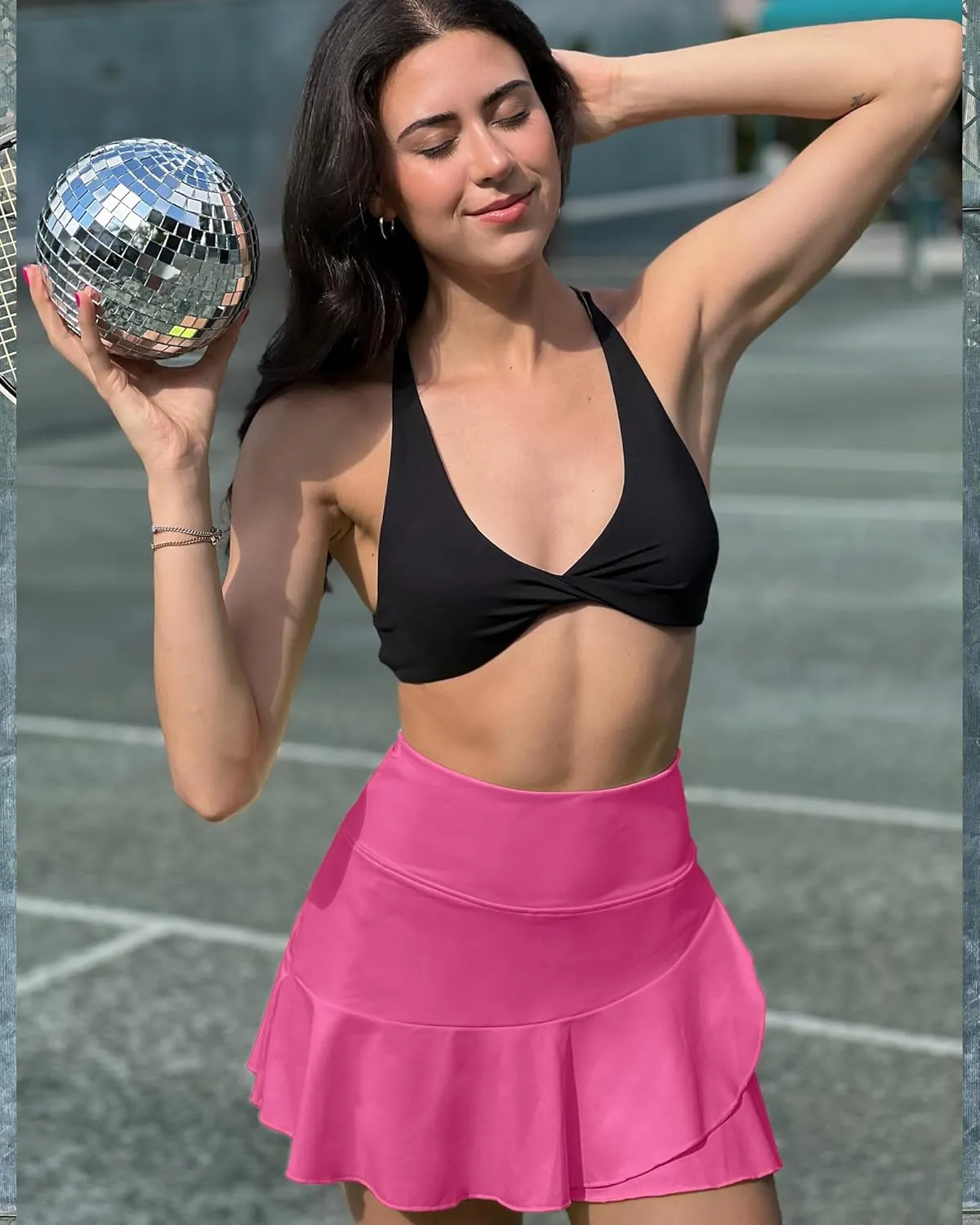 G4Free 15"/20" Tennis Skirts for Women Golf Skorts with Pockets High Waist Ruffle Athletic Skirt Inner Shorts