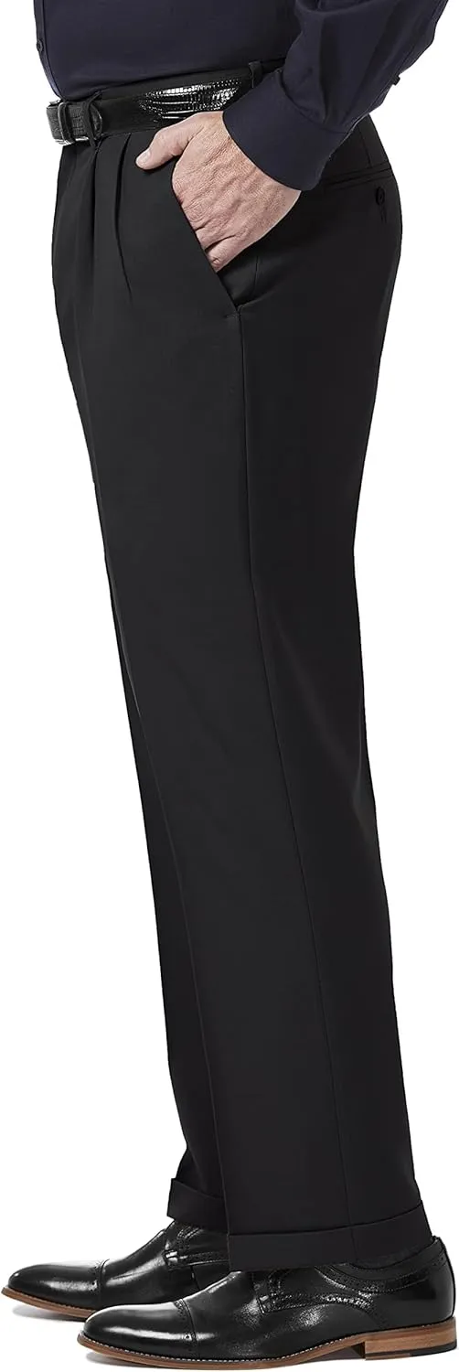 Haggar Men's Premium Comfort Classic Fit Pleat Front Dress Pant (Regular And Big & Tall Sizes)