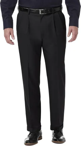 Haggar Men's Premium Comfort Classic Fit Pleat Front Dress Pant (Regular And Big & Tall Sizes)