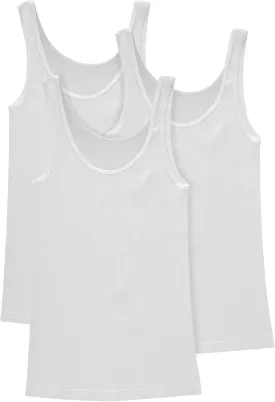 Hanes Women's Originals Knit Cotton Rib Tank Pack, Soft Ribbed Tank Tops, 3-Pack