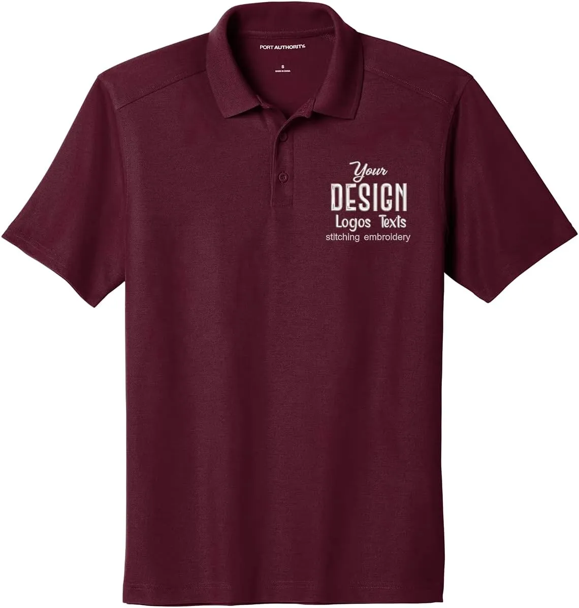 INK STITCH Men K600 Custom Embroidery Design Your Own Ezperformance Pique Polo Shirts