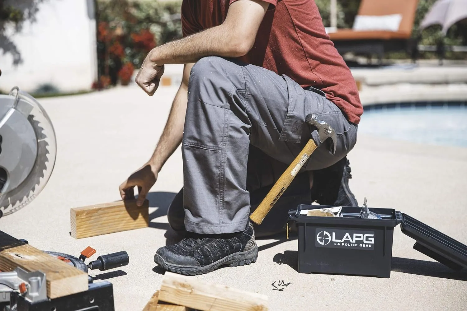 Iron & Haft Cargo Work Pant, Durable Pants for Landscaping/Construction/Carpentry, Utility Pants for Men