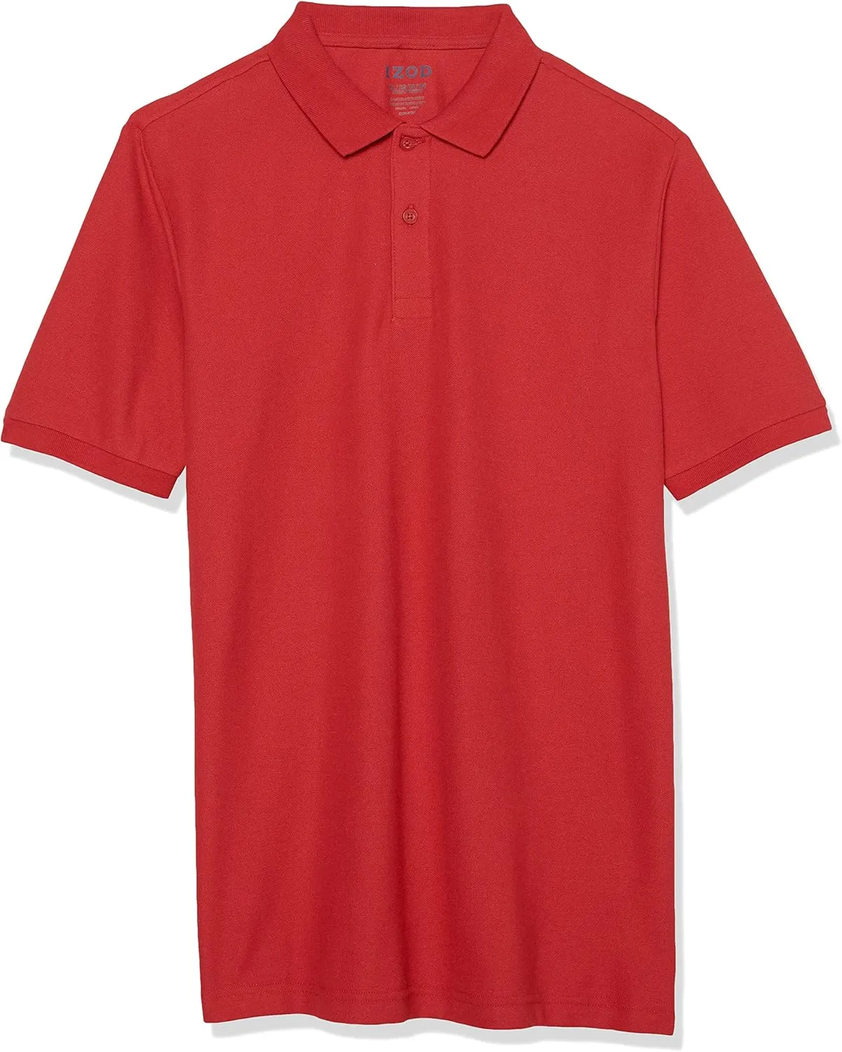 IZOD boys School Uniform Short Sleeve Polo Shirt, Button Closure, Comfortable & Soft Pique Fabric