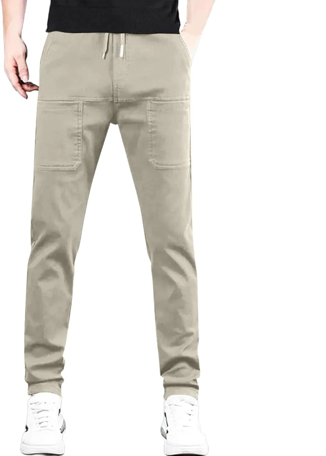 Mencomfy Cargo Pants Stretch Multipants - High Stretch Multi-Pocket Durable Cargo Pants Quick-Drying Joggers for Men