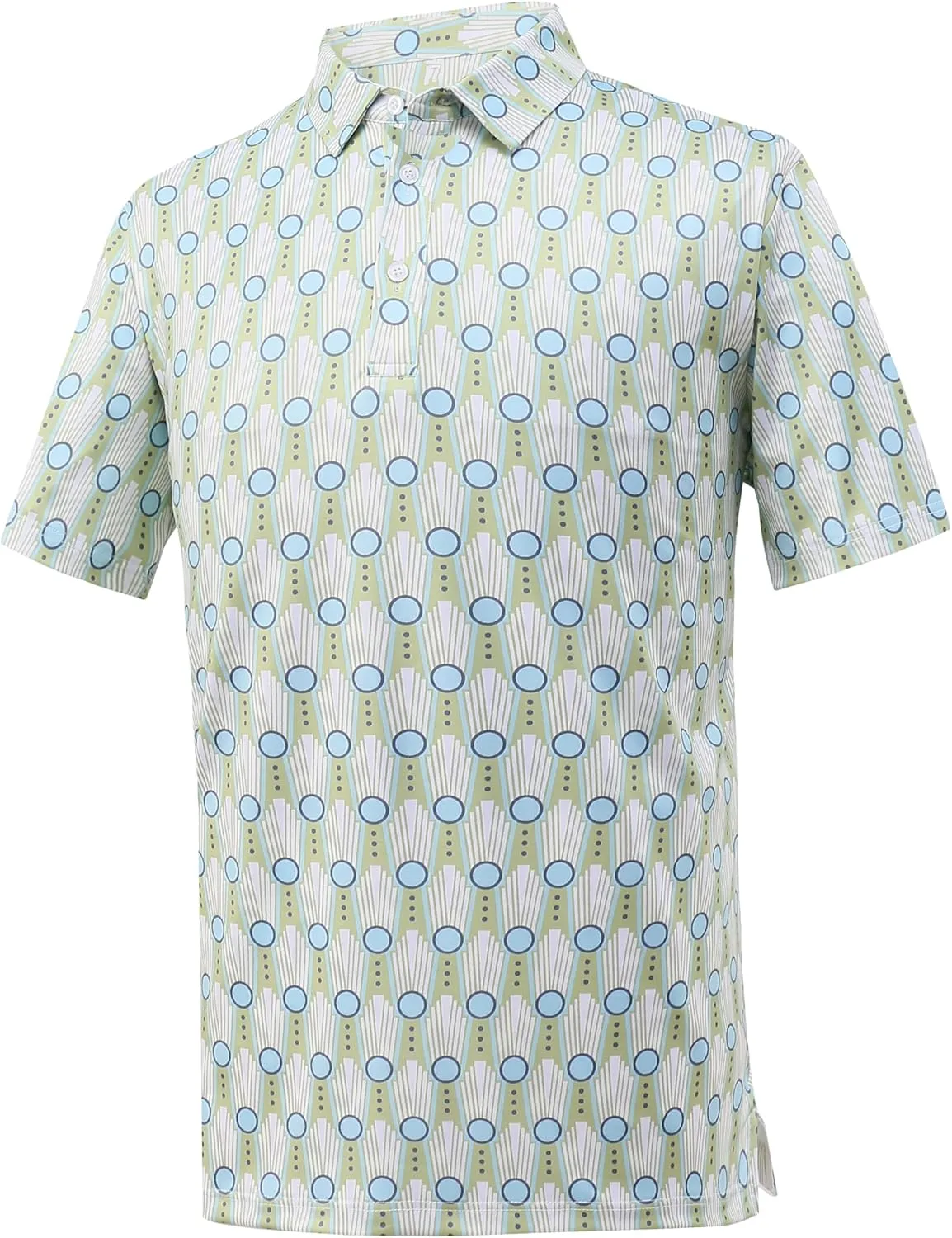 Mens Dry Fit Athletic Golf Polo Shirts Short Sleeve Moisture Wicking Performance Fabric
