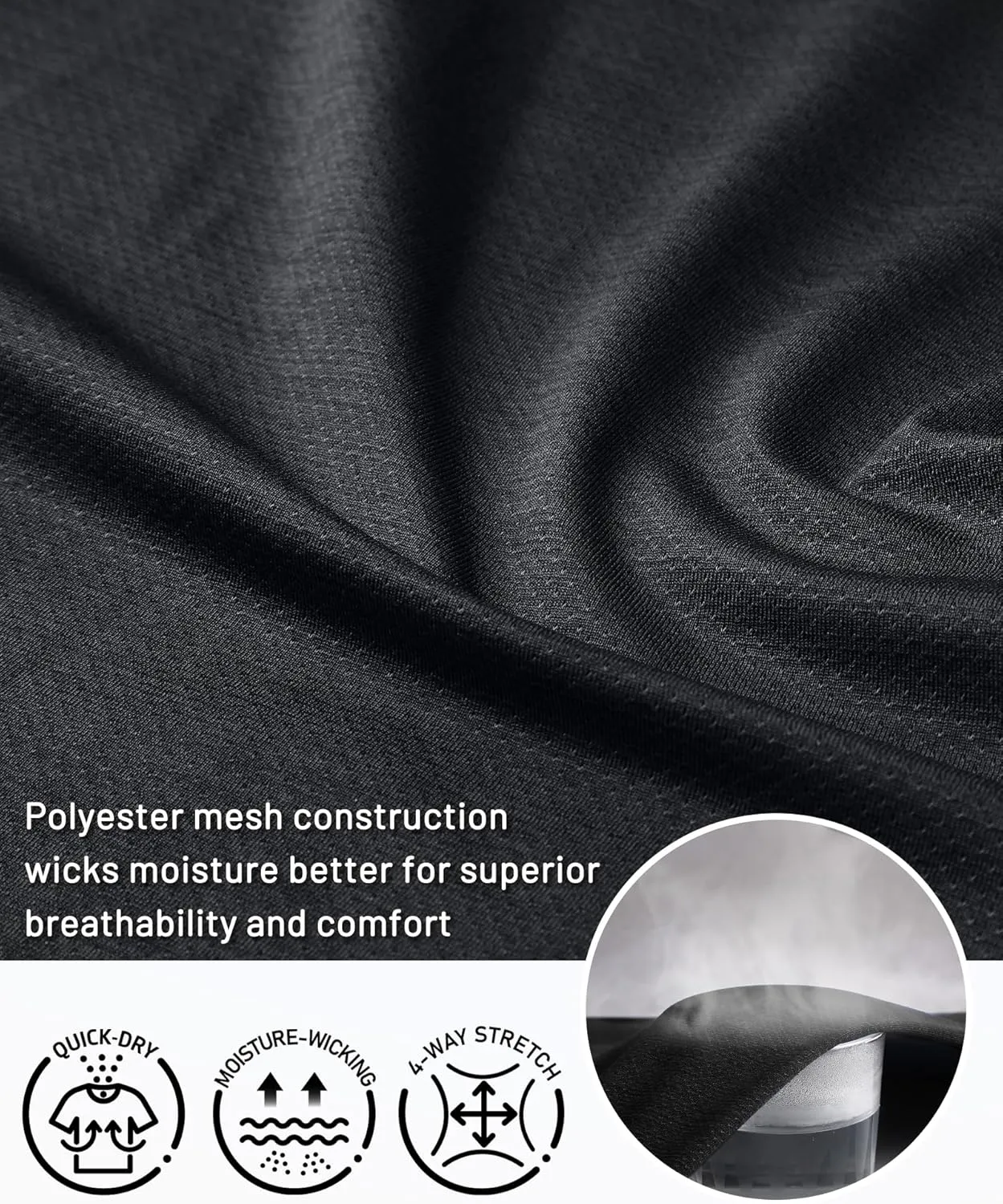 MIER Mens Polo Shirts Dry Fit Short Sleeve Performance Golf Shirt Moisture Wicking Athletic Casual Collared T-Shirt