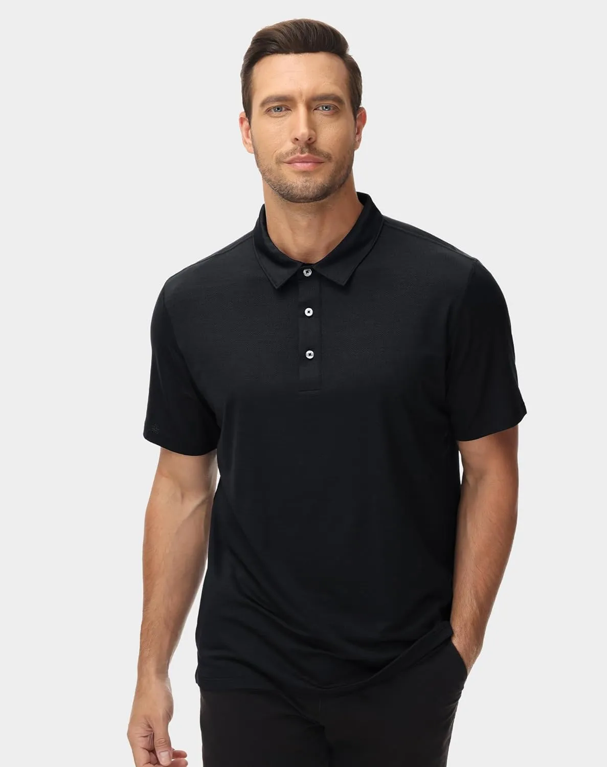 MIER Mens Polo Shirts Dry Fit Short Sleeve Performance Golf Shirt Moisture Wicking Athletic Casual Collared T-Shirt