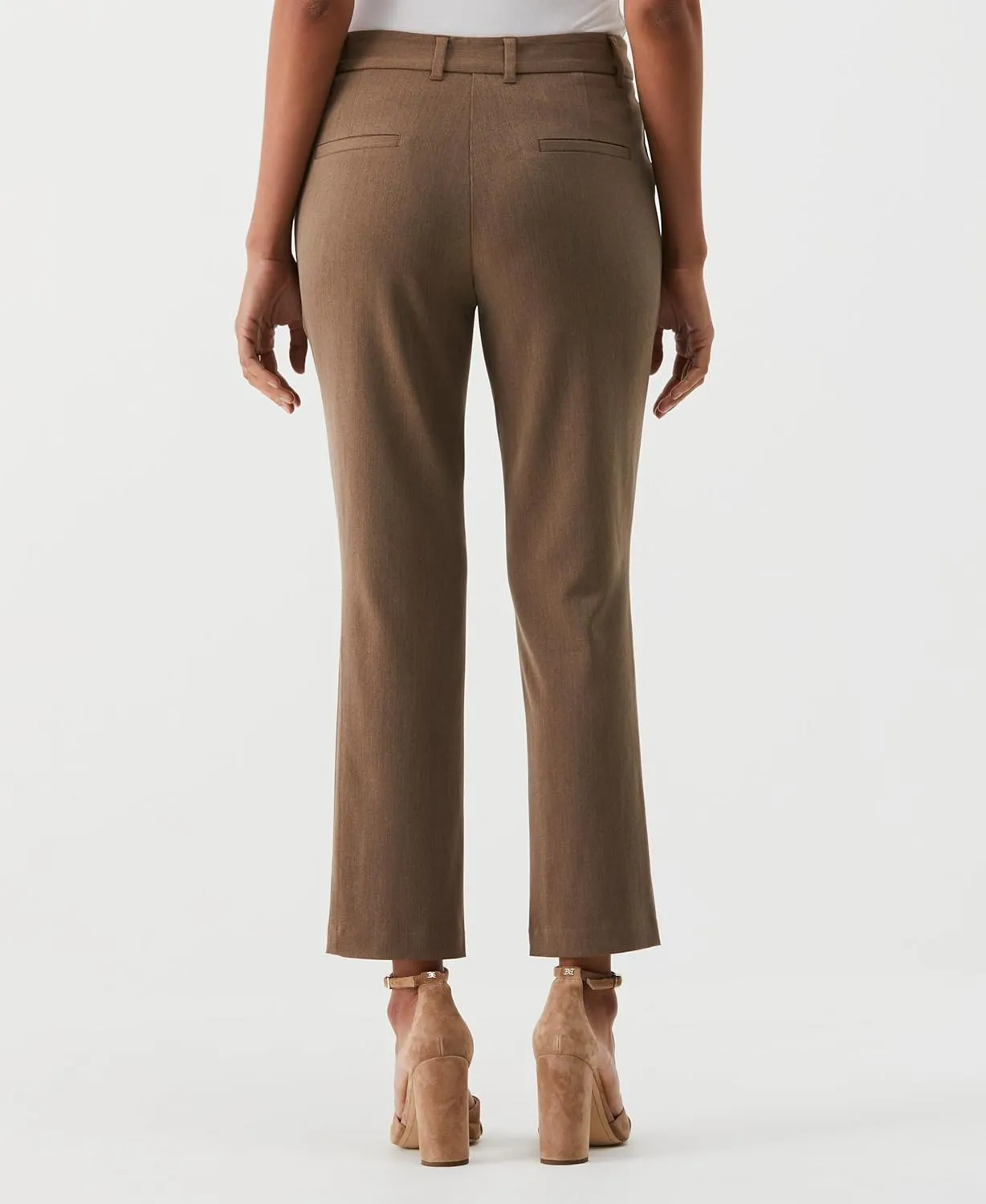 Rafaella Women's 28" Petite Stretch Ankle Pants with Slimming Waist Panel, Soft Gabardine Fabric, Straight Leg Classic Fit