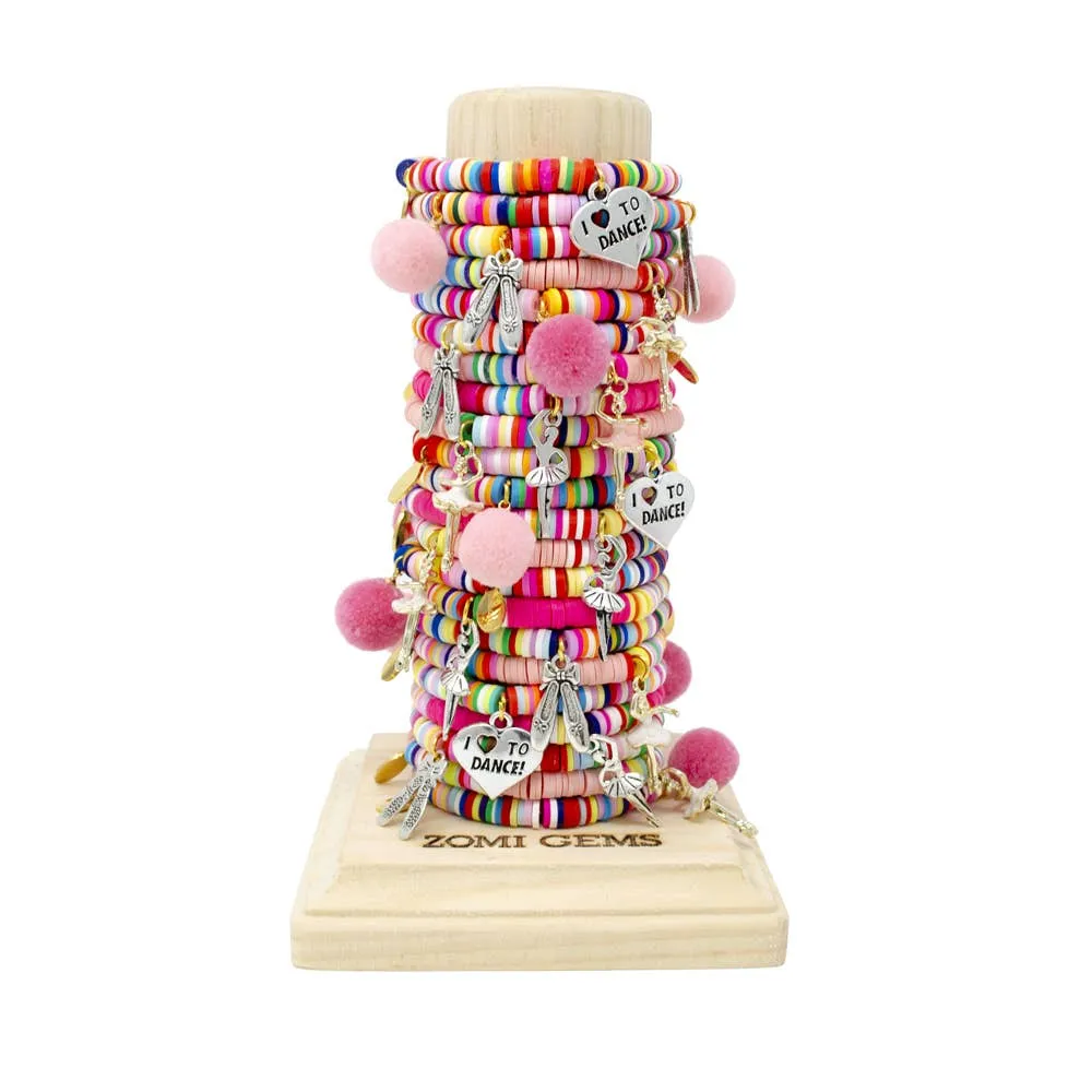Rainbow Pom Pom Dance Bracelet