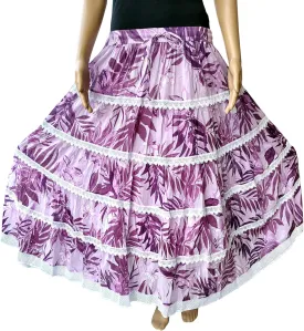 Rastogi Handicrafts Women's Boho Maxi Skirt, Paisley Floral Print, Geometric Pattern, Waist, Long Flowy Design