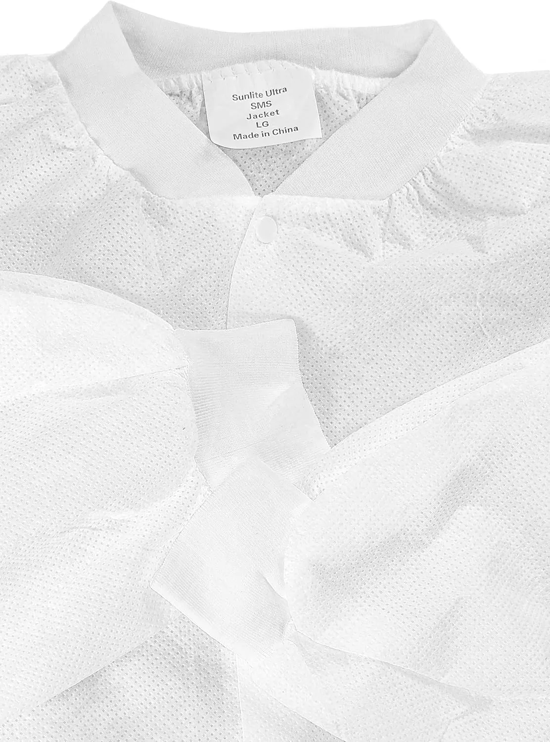 SunLite Ultra 3800 Series Premium Disposable Lab Jackets, Pockets, Knit Collar & Cuffs, Hip Length, 10 Pack